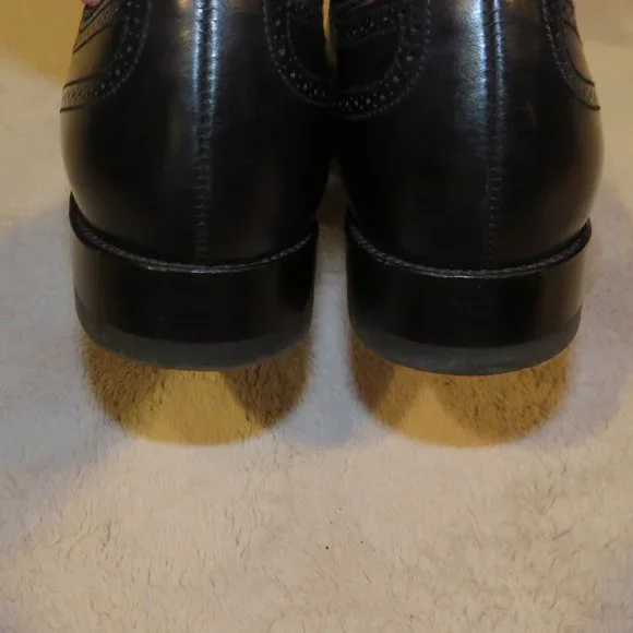 J.M. Weston 391 Black Leather Brogues US 7D Dust Bags & Box